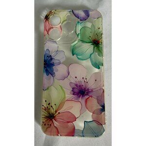 Platic Multi Colored Floral Watercolor Phone Case for iPhone 12 13 14 15 16 Pro